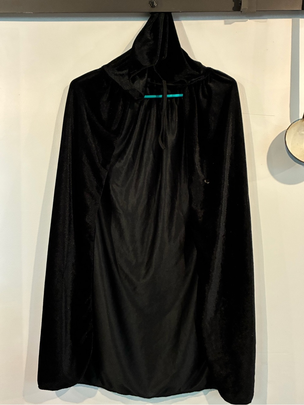 Black Hooded Kids Costume Cape - Classic Hooded Cape